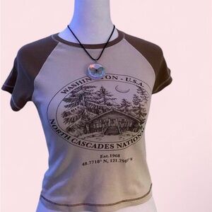 BDG Brown and Cream Graphic Tee